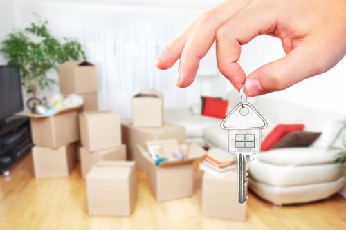 Boxes and household items prepared for small removals in Bayswater