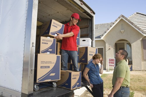 Boxes and furniture prepared for short-term storage in Bayswater