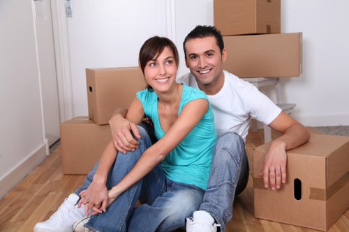 Packed moving items ready for short-term storage in Bayswater